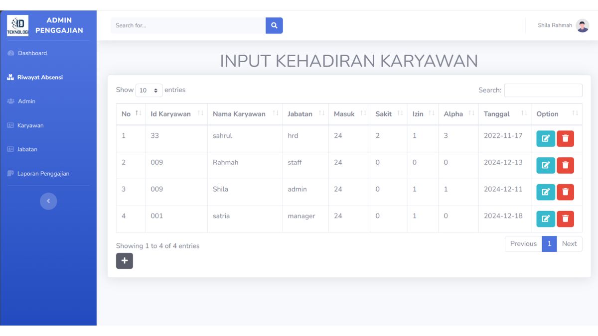 Sistem Payroll Penggajian Karyawan