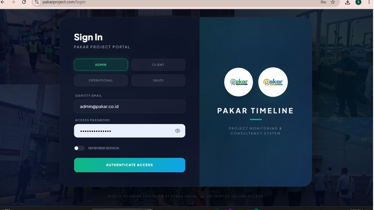 Sistem Timeline Project (Transparansi Klien)